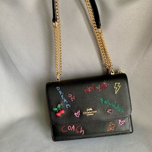 New Coach Limited Edition Leather Crossbody With Diary Embroidery - Picture 3 of 16